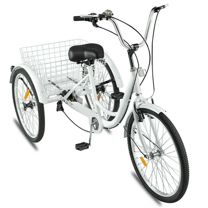Heavy Duty Adult Three Wheeled Tricycle Bike 24"