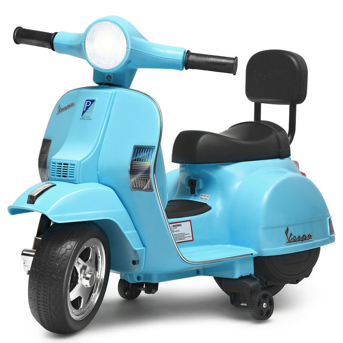 Kids Electric Ride On Motorised Scooter With Training Wheels 6V