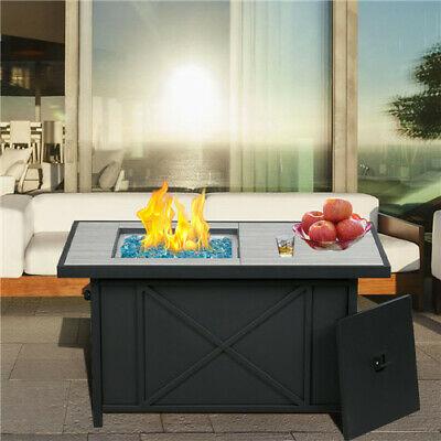 Large Outdoor Rectangle Propane Coffee Fire Pit Table