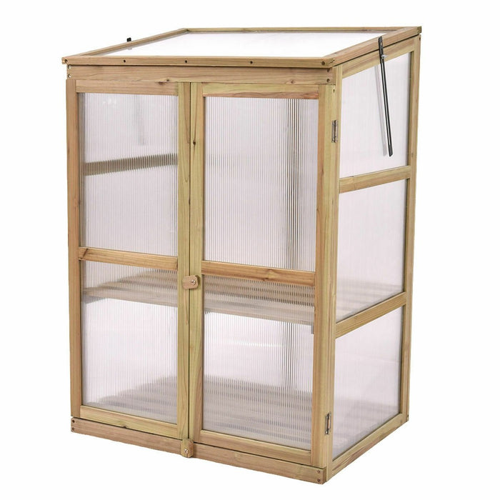 Small Portable Wooden Garden Raised Greenhouse Bed