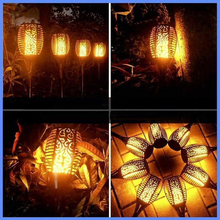 Solar Flame LED Torch Light Outdoor Garden Yard