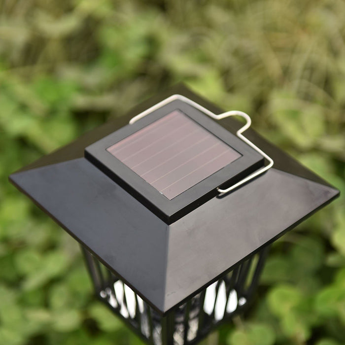 Outdoor Bug Zapper With Solar LED Light Lamp Set of 3