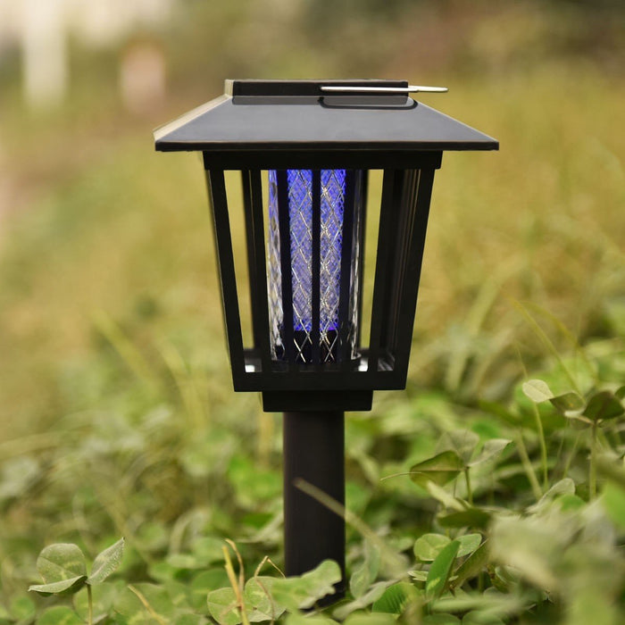 Outdoor Bug Zapper With Solar LED Light Lamp Set of 3