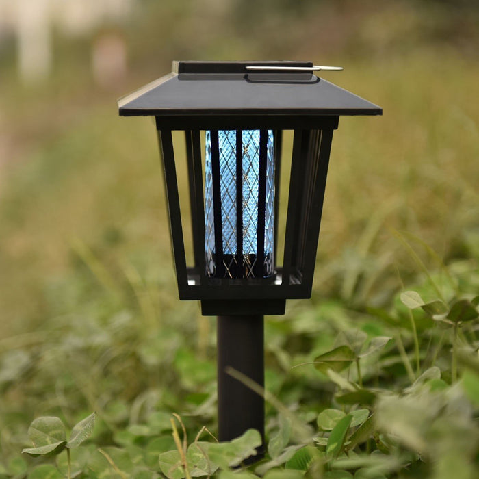 Outdoor Bug Zapper With Solar LED Light Lamp Set of 3