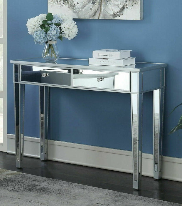 Storage Dressing Mirrored Console Table With 2 Drawers