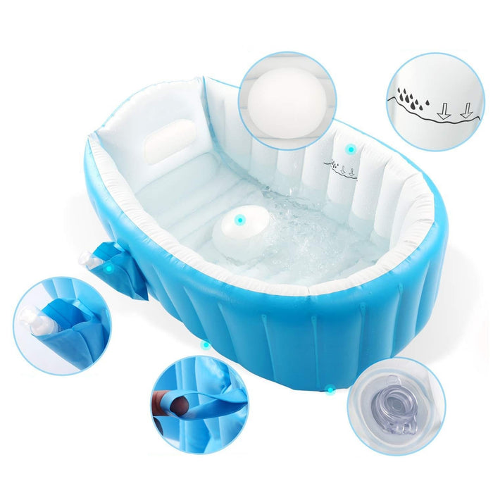 Inflatable Baby Bath Tub Shower Infant Tub for Newborns