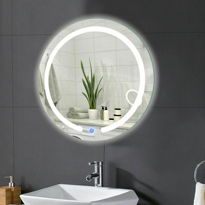 Touch LED Light Wall Mount Bathroom Make Up Mirror