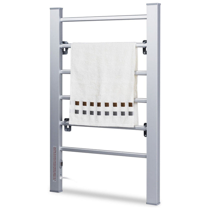 Premium Towel Warmer Electric Heated Dryer Rack Freestanding Wall Mount Bar