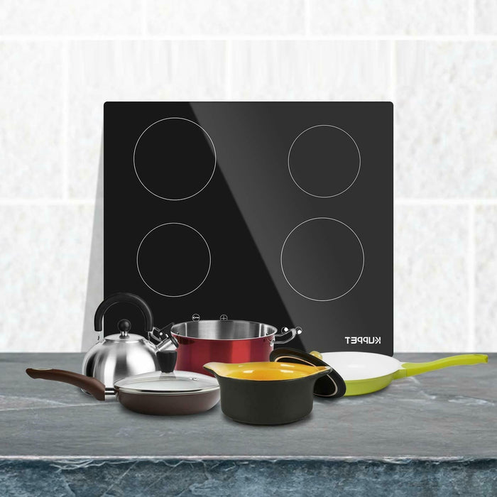 Vitro Ceramic Electric Cooktop Cooktop Vertical with 4 Burners