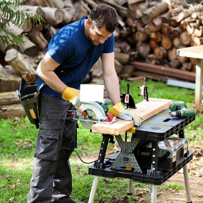 Portable Folding Miter Saw Table Station Stand