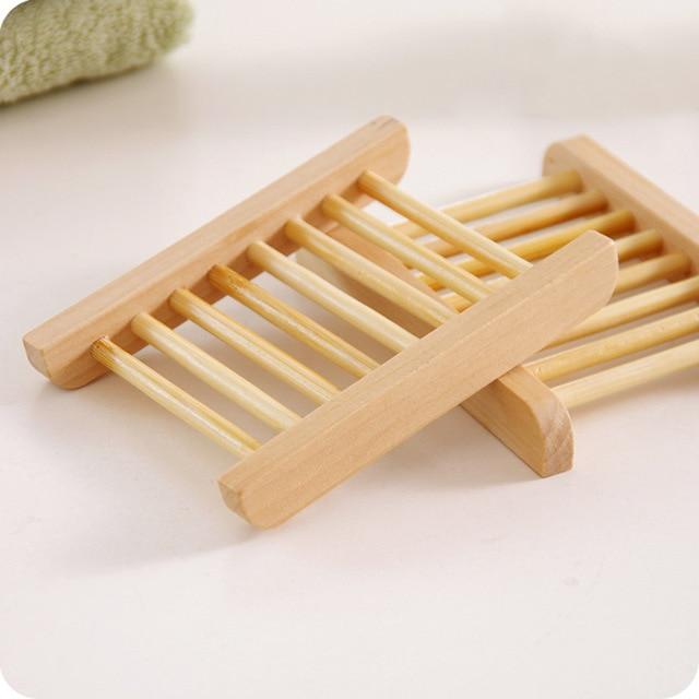 Wooden Shower Bar Soap Holder Dish